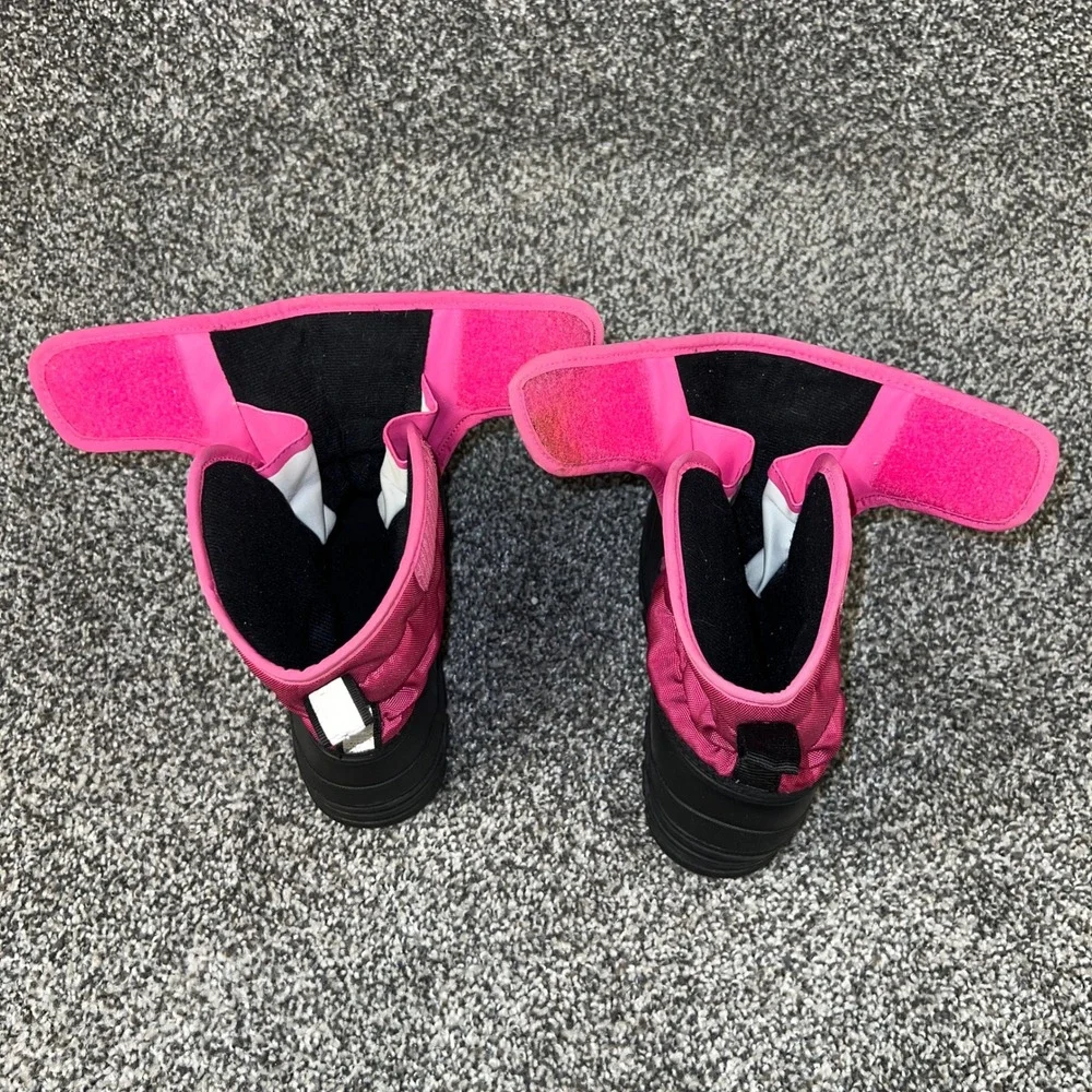 Kids Polo Ralph Lauren Pink Puffer Snow Boots Blue Pony Logo 4.5 Children Girl's